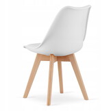 Eettafel en stoelen - 4 stuks - wit - zelf te monteren