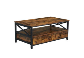 Salontafel - rustiek bruin - 100x55x47 cm - 2 laden