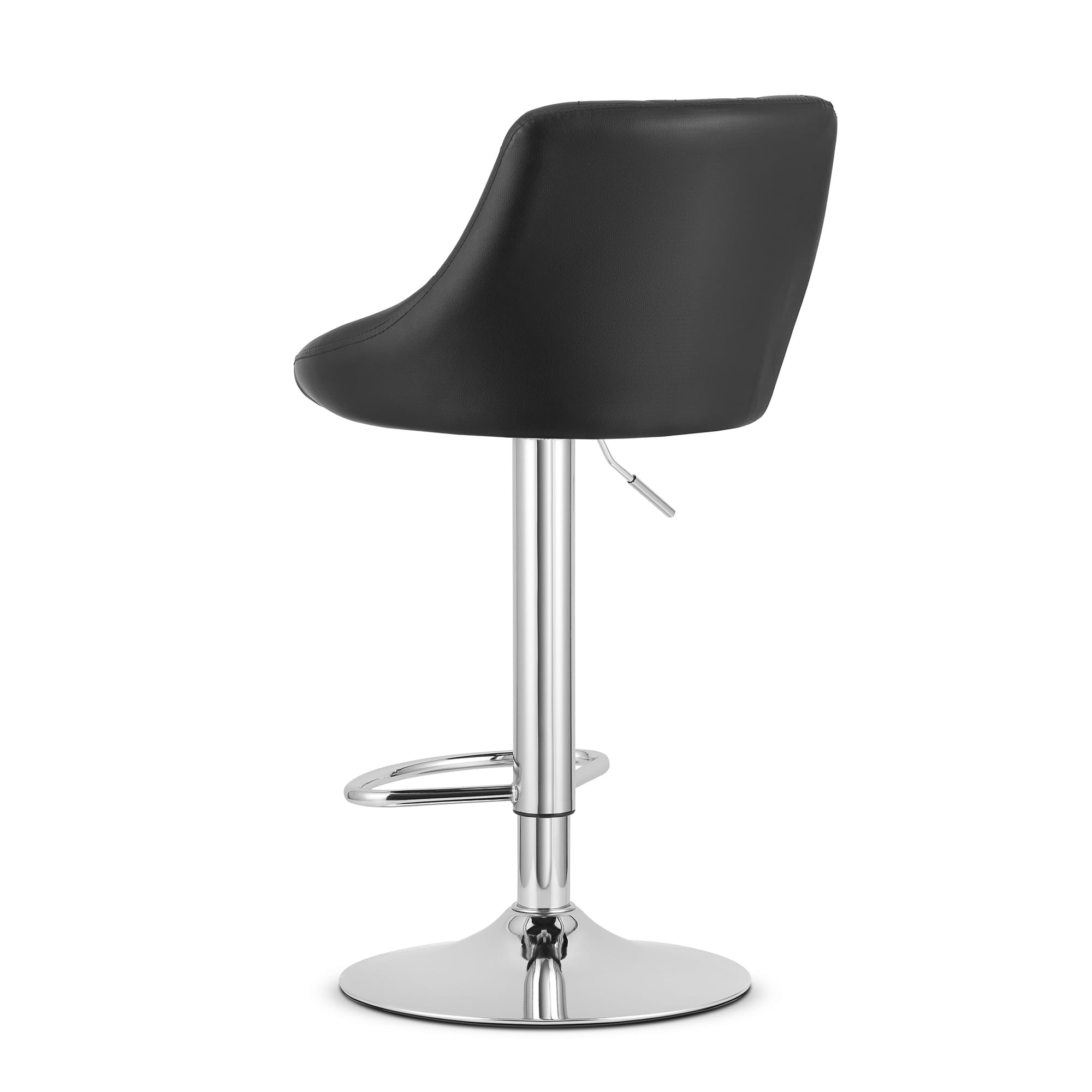 Barkrukken - 2 stuks - zwart eco-leer - verstelbaar