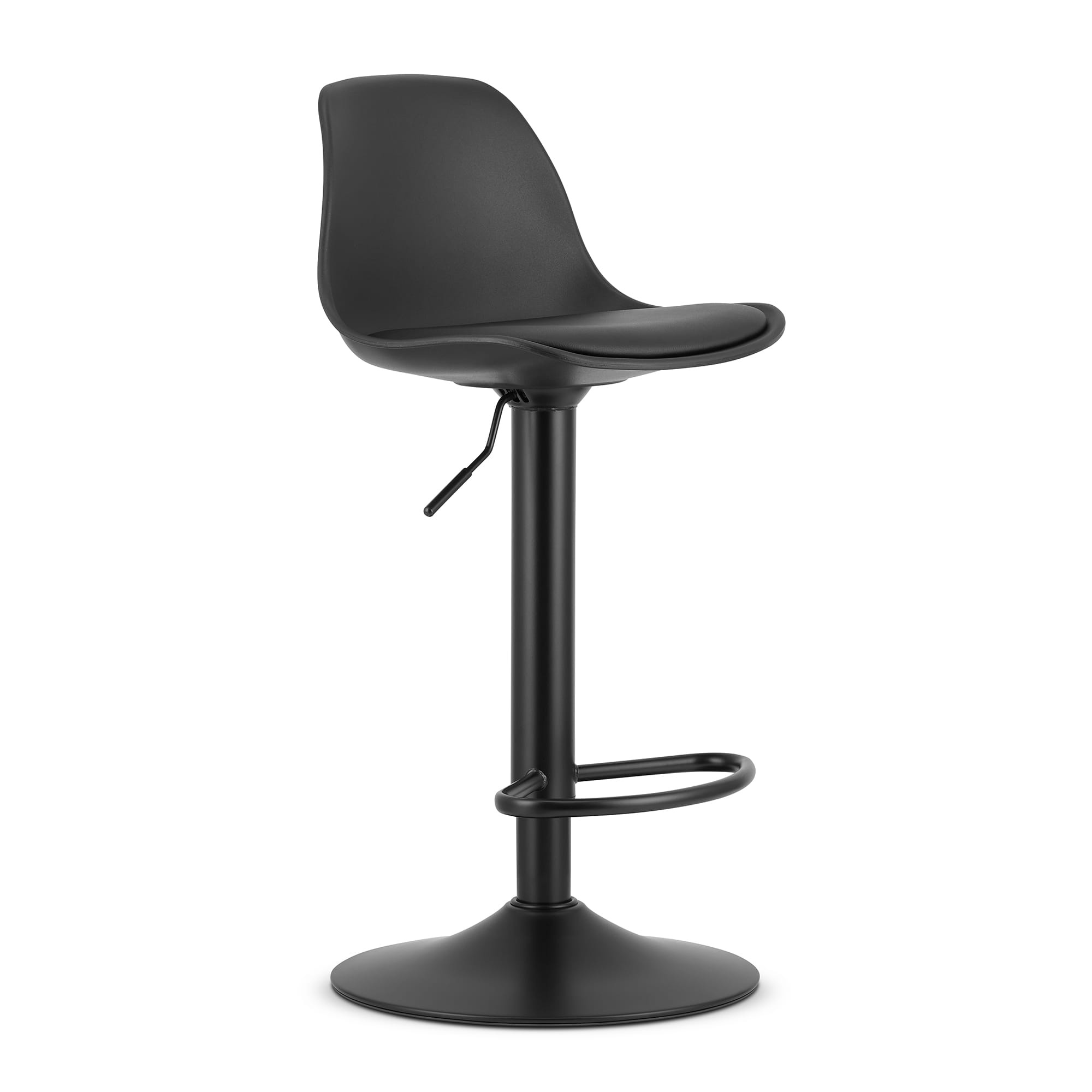 Barkruk - set van 2 - zwart - verstelbare zithoogte - 82 cm