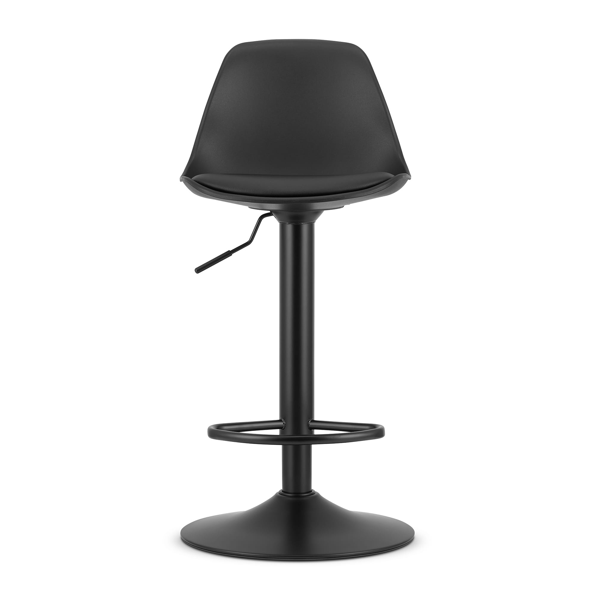 Barkruk - set van 2 - zwart - verstelbare zithoogte - 82 cm