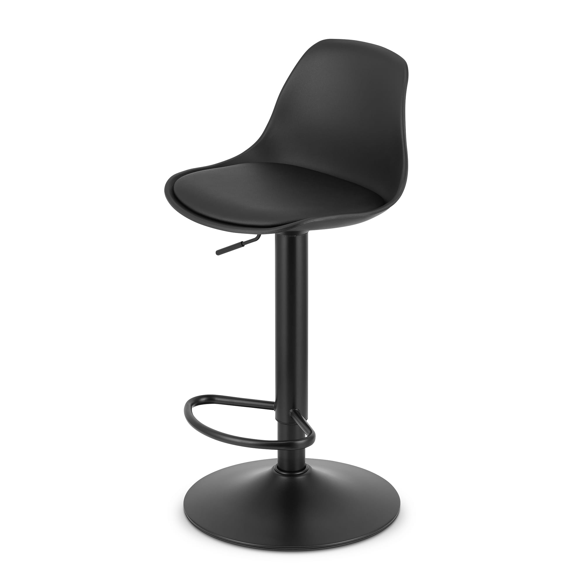 Barkruk - set van 2 - zwart - verstelbare zithoogte - 82 cm