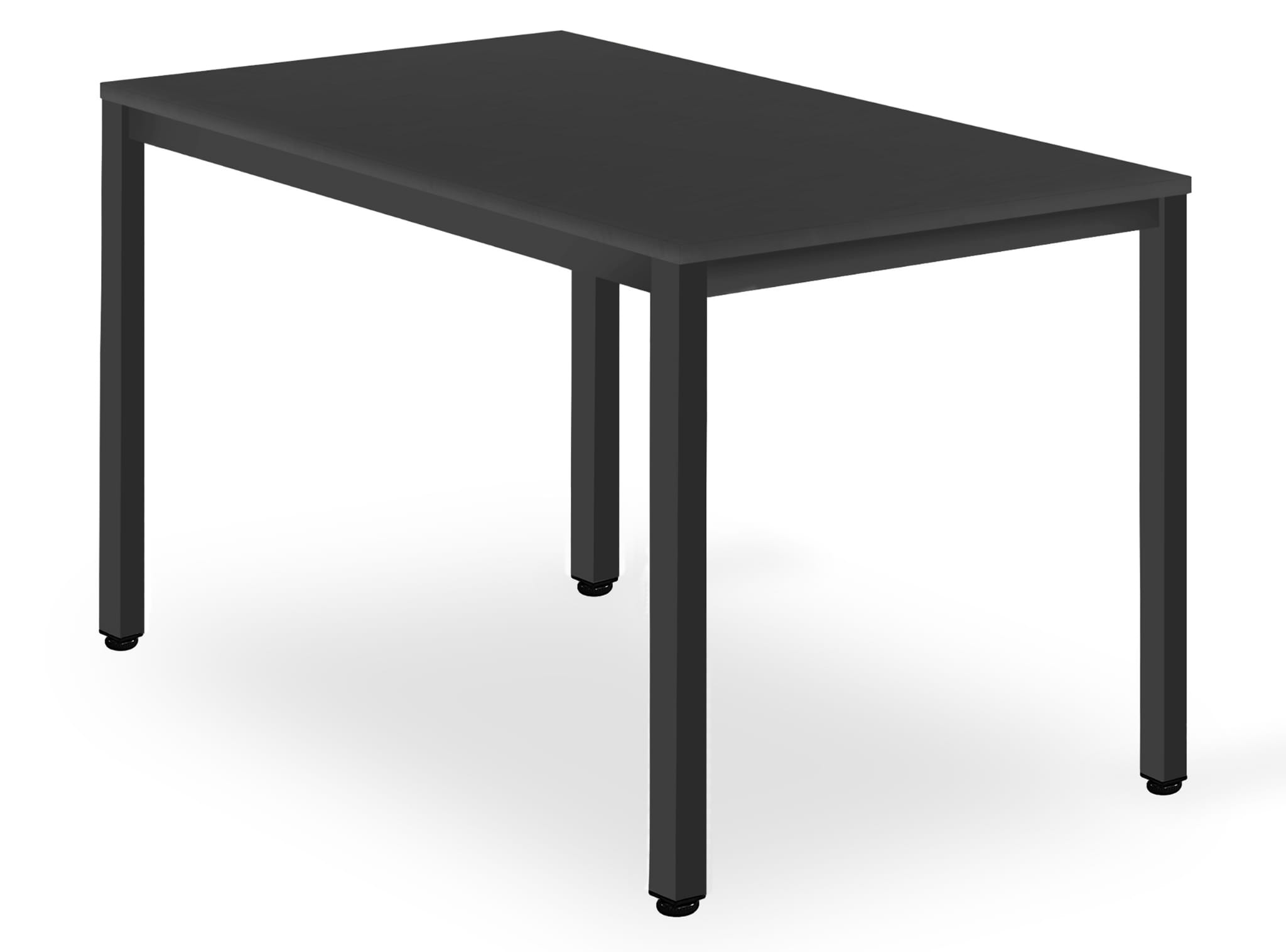 Eettafel zwart - 120 x 60 x 75 cm - eiken afwerking