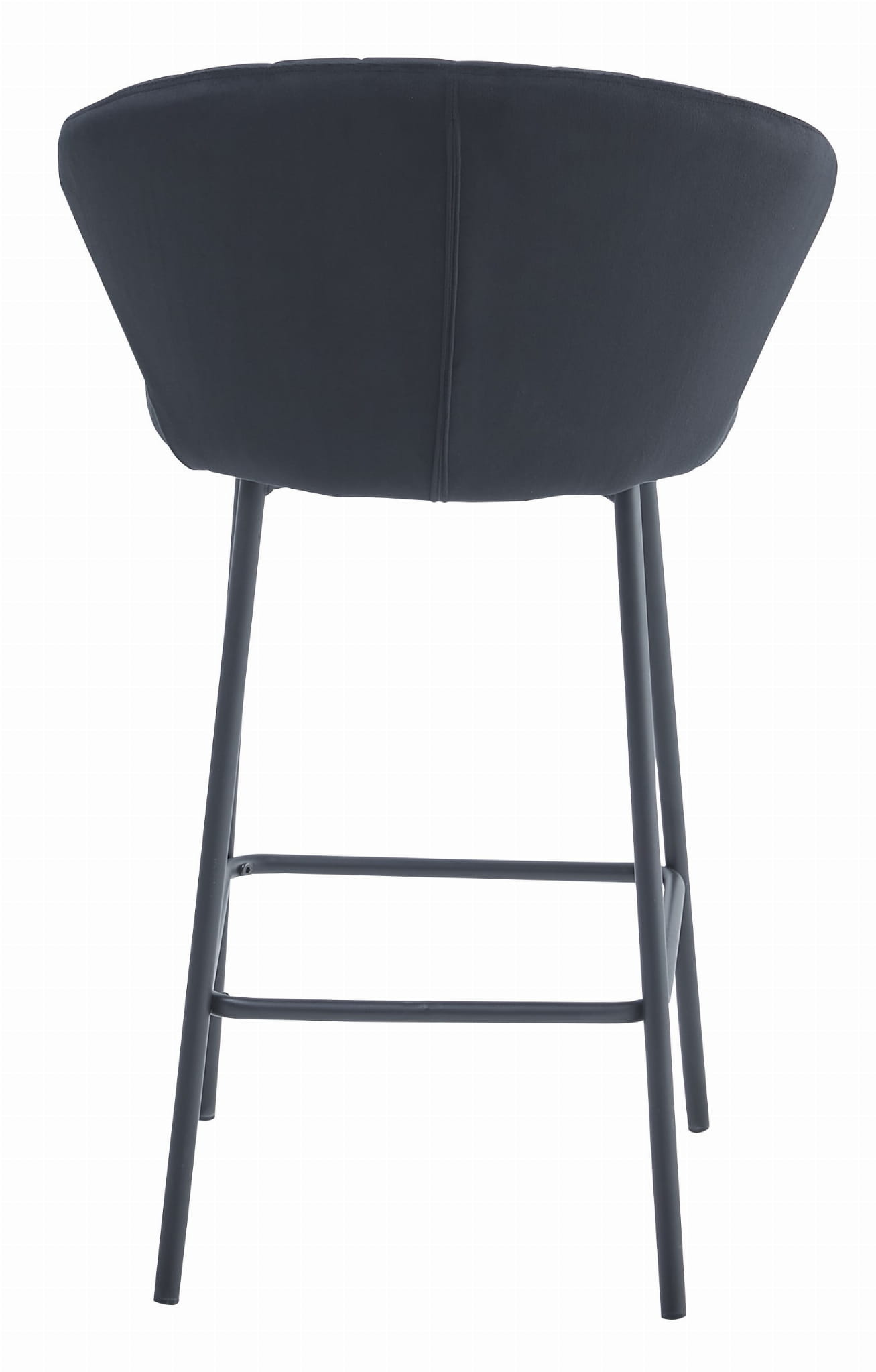 Barkruk - zwart fluweel - 90,5 cm hoog - max. belasting 120 kg
