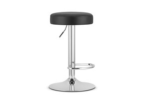 Barkrukken - set van 2 - zwart eco-leer - verstelbare zithoogte