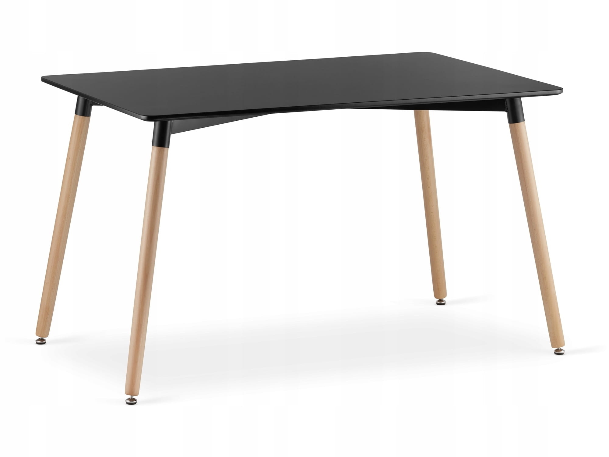 Eettafel en stoelen - 5-delig - zwart - zelfmontage