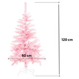 Roze kerstboom - 120 cm hoog - PVC materiaal - inclusief standaard
