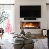 Roze kerstboom - 120 cm hoog - PVC materiaal - inclusief standaard