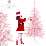 Roze kerstboom - 120 cm hoog - PVC materiaal - inclusief standaard