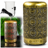 Luchtbevochtiger woonkamer - antiek goud - φ9 x 16 cm - 100 ml