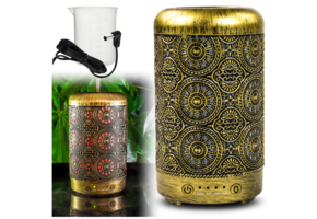 Luchtbevochtiger woonkamer - antiek goud - φ9 x 16 cm - 100 ml