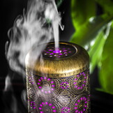 Luchtbevochtiger woonkamer - antiek goud - φ9 x 16 cm - 100 ml