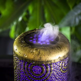 Luchtbevochtiger - antiek goud - φ9 x 15 cm - 100 ml