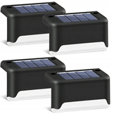 Solar tuinverlichting - 12 stuks - zwart - IP44 waterdicht - automatisch bij duisternis