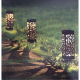 Solar tuinverlichting - 8 stuks - warm wit - 6x6x18 cm - waterdicht IP44