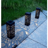 Solar tuinverlichting - 8 stuks - warm wit - 6x6x18 cm - waterdicht IP44