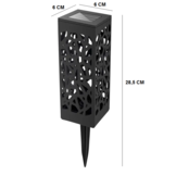 Solar tuinverlichting - 8 stuks - warm wit - 6x6x18 cm - waterdicht IP44