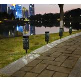 Solar tuinverlichting - 8 stuks - warm wit - 6x6x18 cm - waterdicht IP44