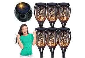 Solar tuinfakkel - 53cm hoog - zonne-energie - IP65 bescherming