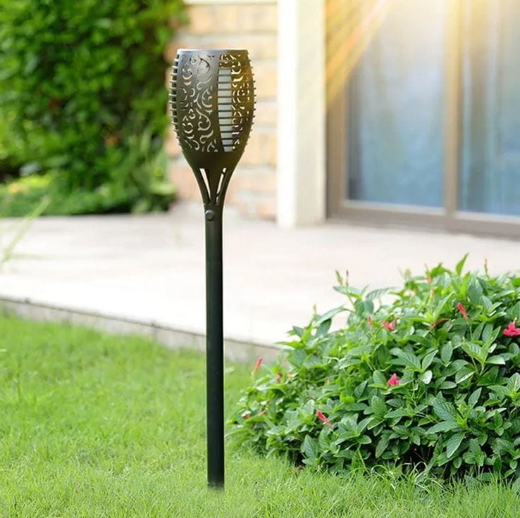 Solar tuinfakkel - 53cm hoog - zonne-energie - IP65 bescherming