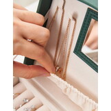 Sieradendoosje - flessengroen - 10.5 x 20.5 x 15.5 cm - ecologisch leer