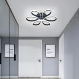 Led plafond lamp - matzwart - 60 x 8 cm - dimbaar