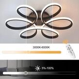 Led plafond lamp - matzwart - 60 x 8 cm - dimbaar