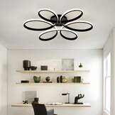 Led plafond lamp - matzwart - 60 x 8 cm - dimbaar