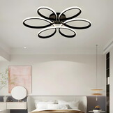 Led plafond lamp - matzwart - 60 x 8 cm - dimbaar