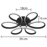 Led plafond lamp - matzwart - 60 x 8 cm - dimbaar