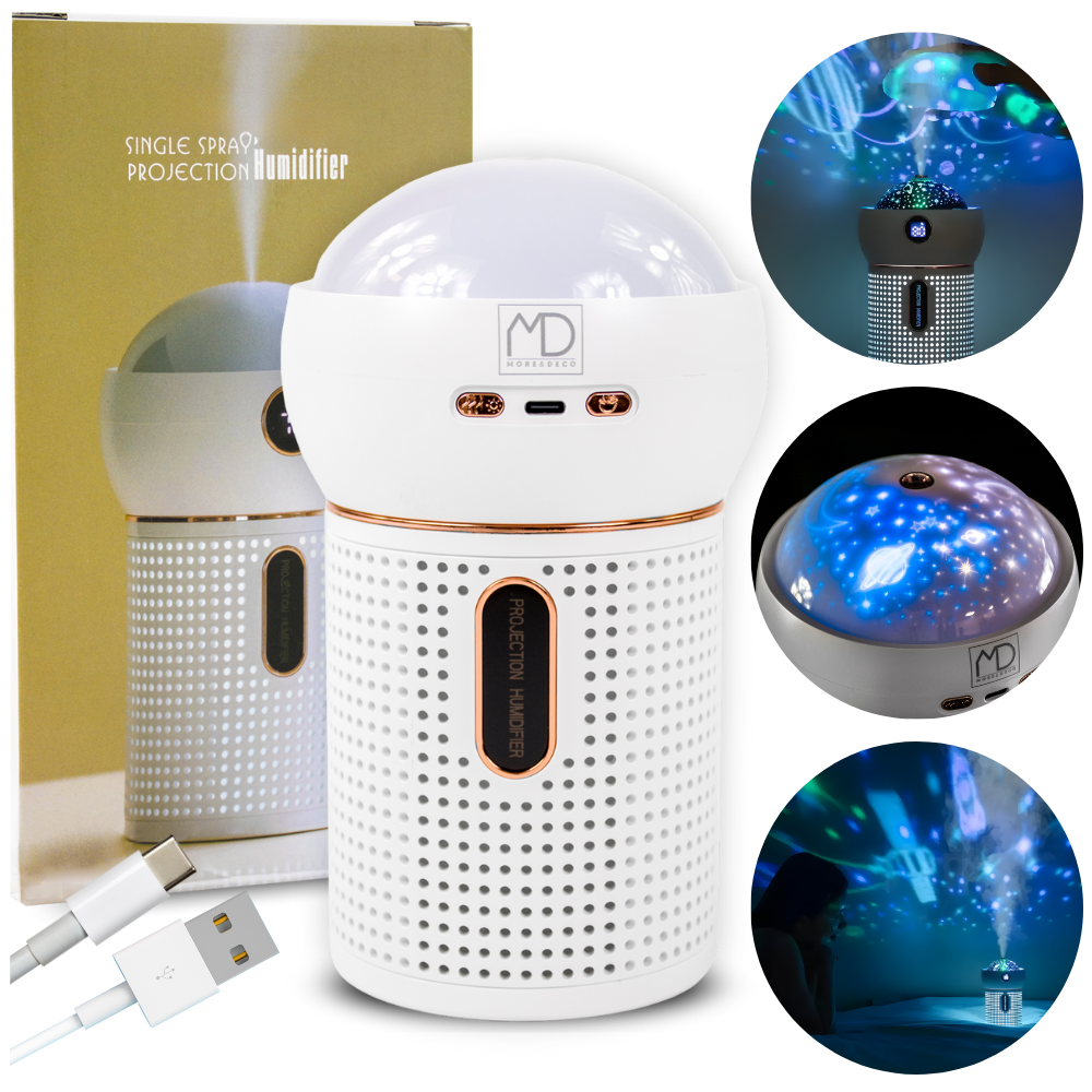 Luchtbevochtiger slaapkamer - φ12 x 20 cm - 630 ml - sfeerlicht