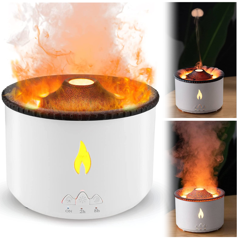 Luchtbevochtiger - wit - φ14 x 12 cm - aromaverspreiding