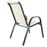Tuinstoelen - set van 4 - beige - 90 x 54 x 69 cm - stapelbaar