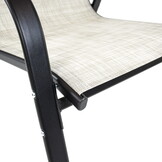 Tuinstoelen - set van 4 - beige - 90 x 54 x 69 cm - stapelbaar