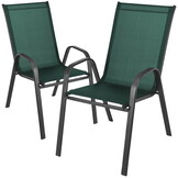 Tuinstoel groen - set van 2 - 90 x 54 x 69 cm - zelfmontage
