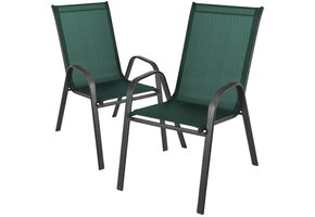 Tuinstoel groen - set van 2 - 90 x 54 x 69 cm - zelfmontage