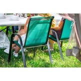 Tuinstoel groen - set van 2 - 90 x 54 x 69 cm - zelfmontage