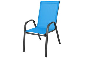 Metalen tuinstoel - turquoise - modern - zeer duurzaam