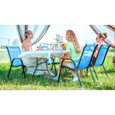 Metalen tuinstoel - turquoise - modern - zeer duurzaam