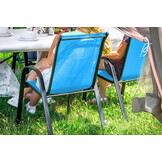 Metalen tuinstoel - turquoise - modern - zeer duurzaam