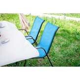 Metalen tuinstoel - turquoise - modern - zeer duurzaam