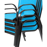 Metalen tuinstoel - turquoise - modern - zeer duurzaam