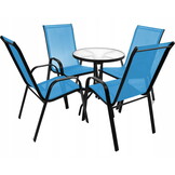 Metalen tuinstoel - turquoise - modern - zeer duurzaam