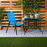 Metalen tuinstoel - turquoise - modern - zeer duurzaam