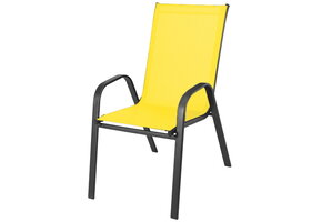 Gele tuinstoel - 90x54x69 cm - weerbestendig - stapelbaar
