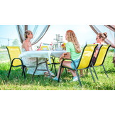 Gele tuinstoel - 90x54x69 cm - weerbestendig - stapelbaar