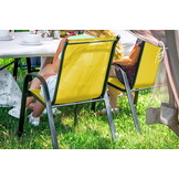 Gele tuinstoel - 90x54x69 cm - weerbestendig - stapelbaar