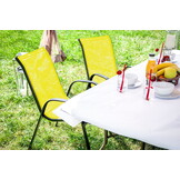 Gele tuinstoel - 90x54x69 cm - weerbestendig - stapelbaar