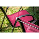 Tuinstoel roze - metaal - hoge rugleuning - duurzaam