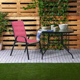 Tuinstoel roze - metaal - hoge rugleuning - duurzaam